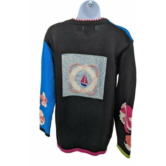 Storybook Knits Cardigan Sweater Tropical Beach Grannycore Grandmacore - Picture 3 of 12